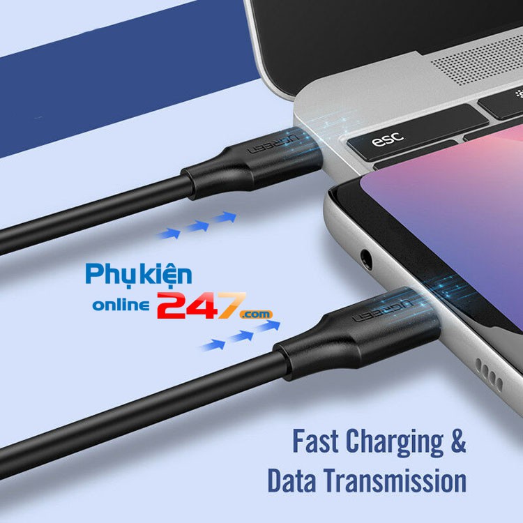 Cáp sạc và truyền dữ liệu qua cổng USB type C