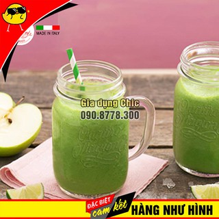 [Hỏa tốc] Hũ thủy tinh nắp vặn có tay cầm QUATTRO - Bormioli Rocco - 415ml @357768