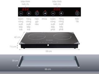 Bếp điện từ đôi Kangaroo KG498N