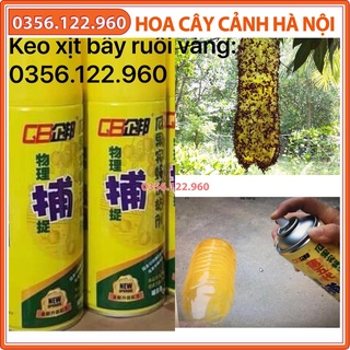 3 chai Keo bẫy ruồi vàng, côn trùng đục quả dạng chai xịt 450ml - an toàn, hiệu quả