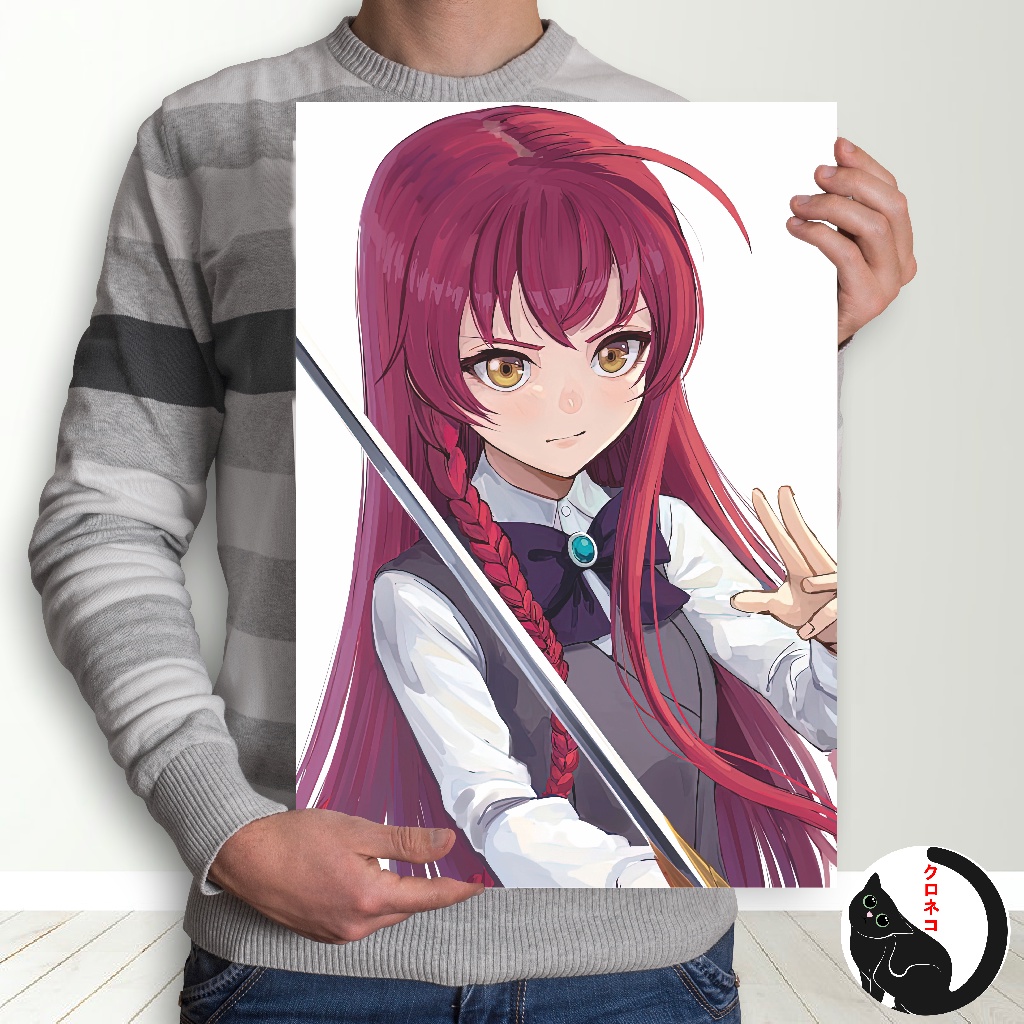 Poster Anime Hataraku Maou Cỡ A3+ - Mao Sadao Yusa Emi