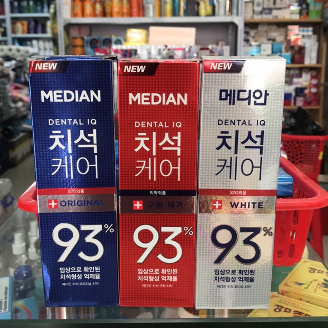 01 kem đánh răng median 93% hàn quốc