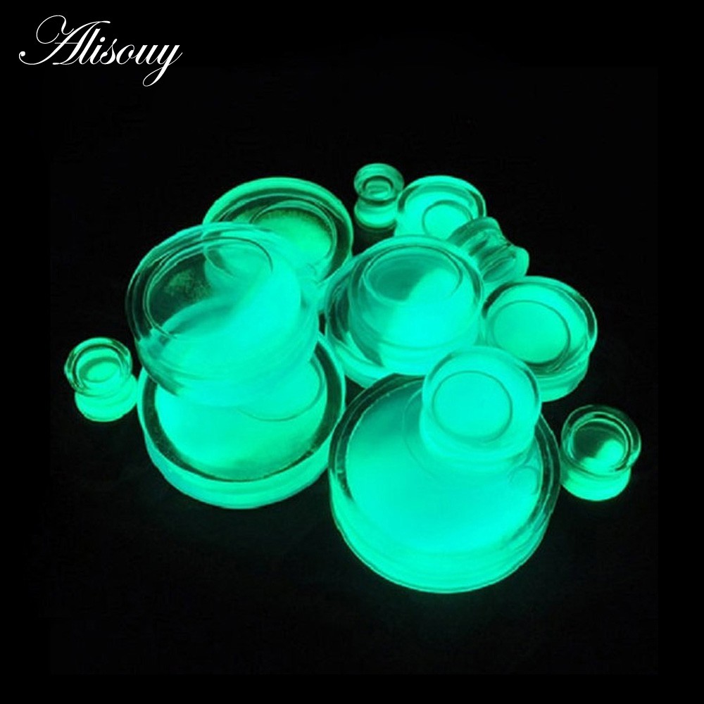 Alisouy Set 2 Khuyên Tai acrylic Phát Sáng Trong Bóng Tối Cắm Và Xỏ Khuyên Tai