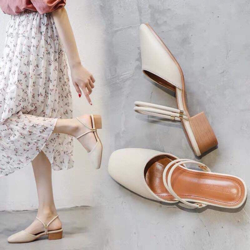 Giày búp bê nâu nhạt