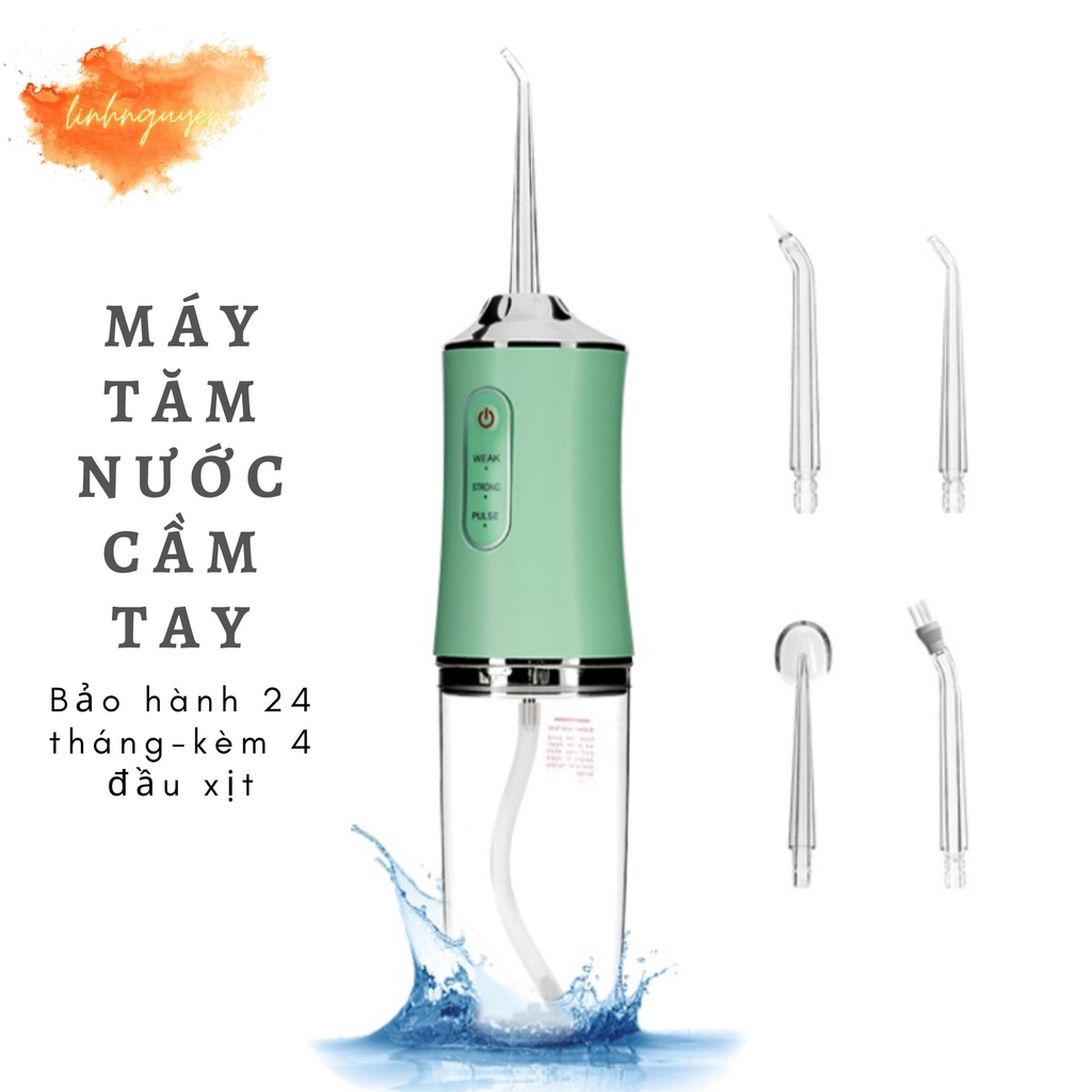 Máy Tăm Nước cầm tay - Tăm nước vệ sinh răng miệng cực sạch công nghệ Châu âu - 3 chế độ xịt