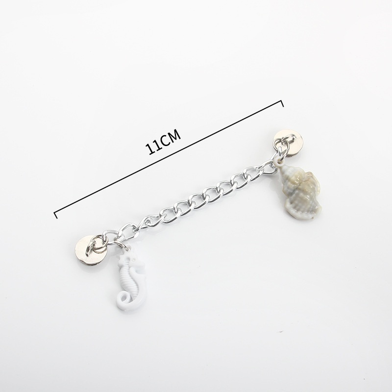 Phụ Kiện Trang Trí Dây Xích Hình Vỏ Sò Xinh Xắn Dùng Trang Trí Giày Diy