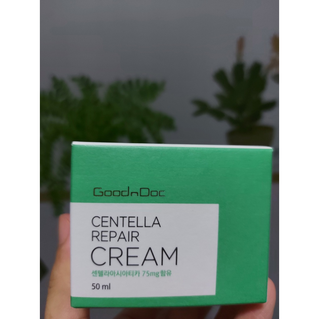 Kem Dưỡng Rau Má GoodnDoc Centella Repair Cream 50ml dưỡng sáng, phục hồi da