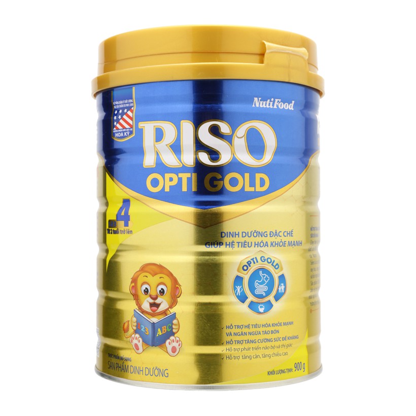 Sữa bột RISO OPTI GOLD NUTIFOOD số 4 900 date 2020 - HỖ TRỢ TIÊU HÓA TỐT