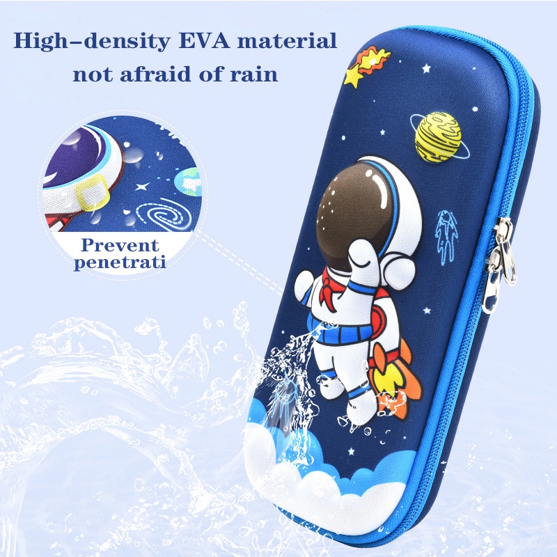 SUGE Hộp Đựng Bút EVA Chống Thấm Nước Đa Năng Có Khóa Kéo In Hoạt Hình Ngựa Pony 3D Dễ Thương