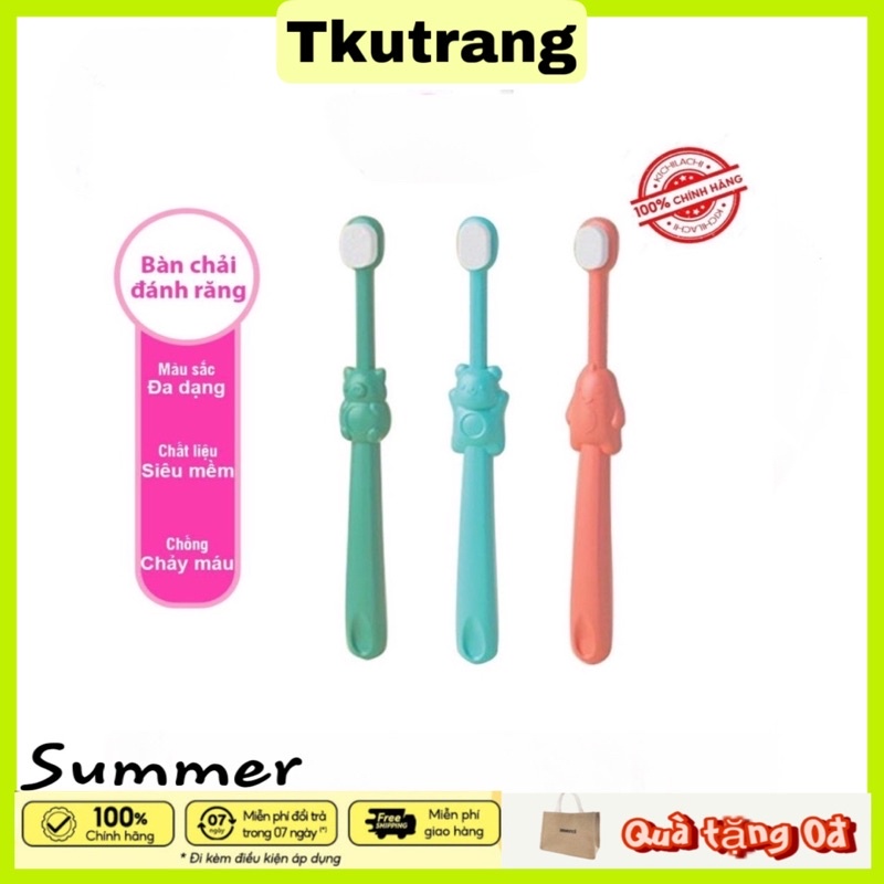 Bàn chải đánh răng xuất Nhật mềm mại cho bé 1-3 tuổi PK Tkutrang
