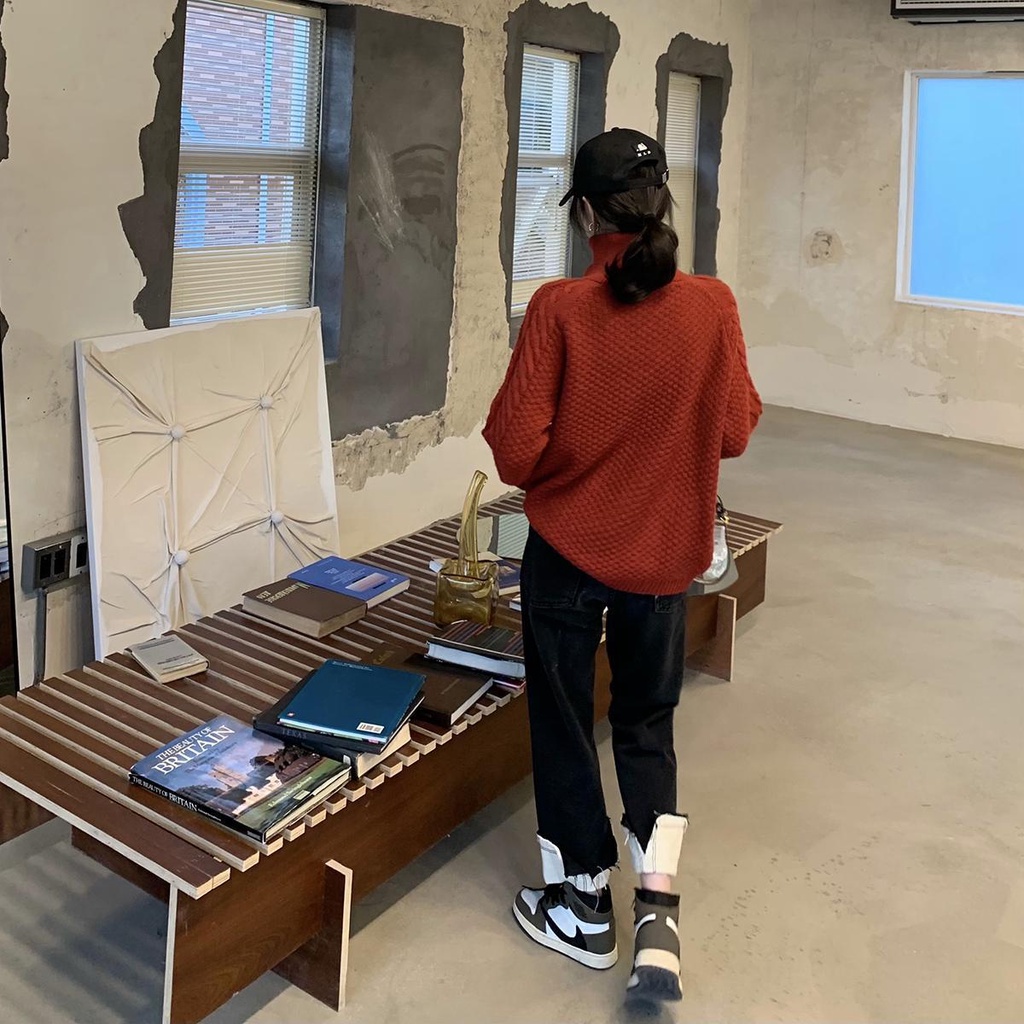 Quần jean ống rộng lưng cao thời trang đơn giản dành cho nữ