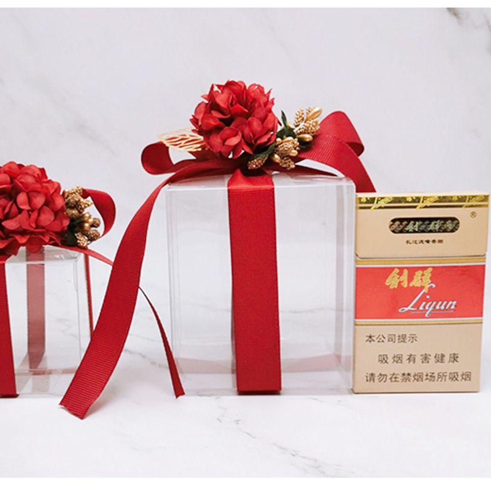 Bộ 10 Túi Nhựa PVC Đựng Kẹo / Trang Sức Họa Tiết Hoa Lãng Mạn