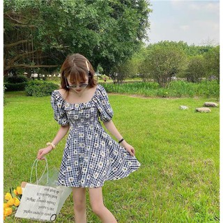 ĐẦM HOA CÚC TRẮNG TAY BO