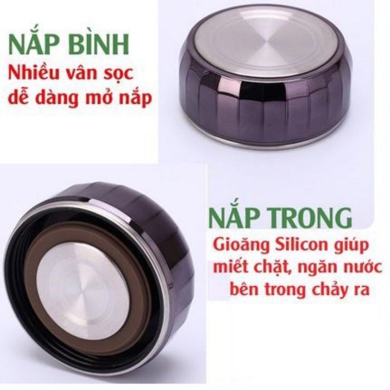 BÌNH GIỮ NHIỆT INOX NÓNG LẠNH 2 LỚP CAO CẤP NHIỀU DUNG TÍCH 1500ml