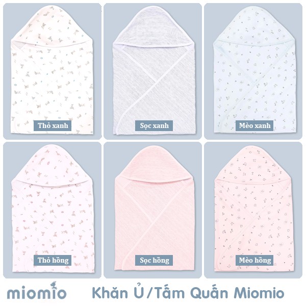 Khăn ủ / Tấm quấn Miomio (1 lớp, 2 lớp)