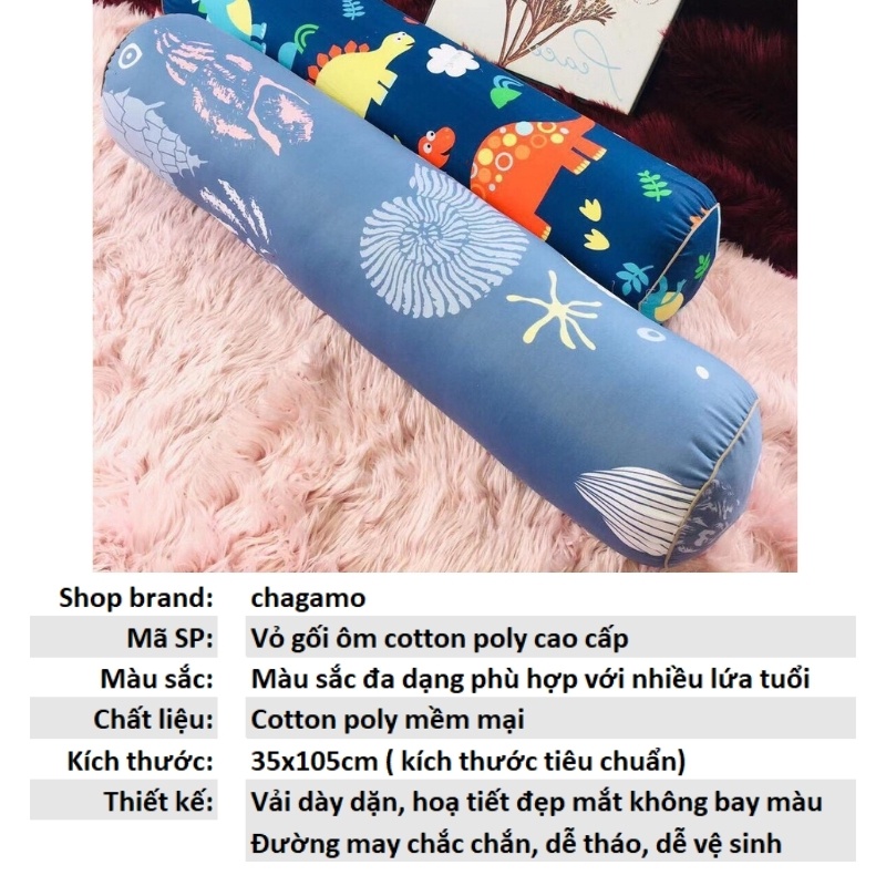 Vỏ gối ôm Cotton Poly Nhiều Hoạ Tiết Ngộ Nghĩnh ( GIAO MẦU NGẪU NHIÊN )