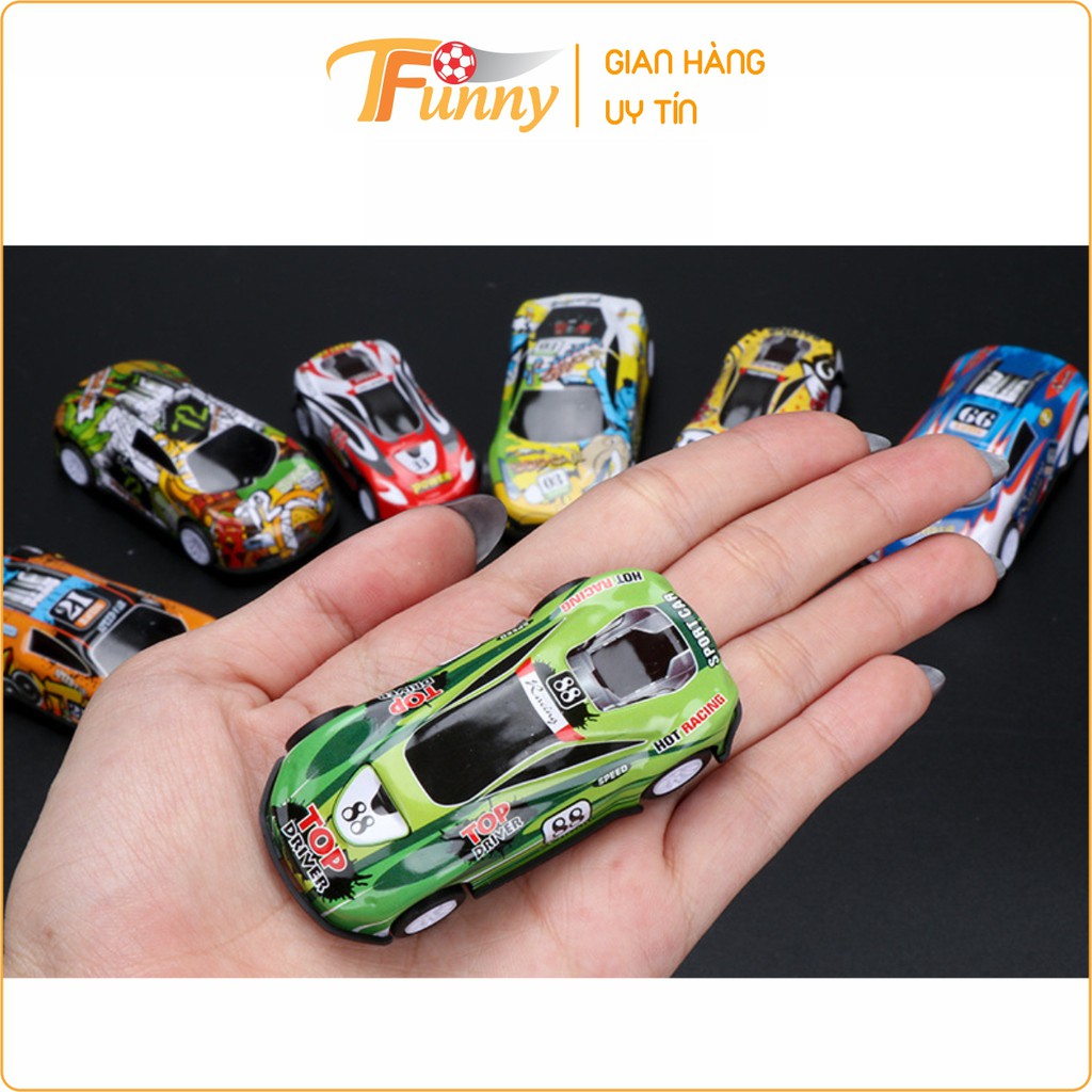 Bộ 3 Ô Tô Chạy Cót Cao Cấp, Ô Tô Mini Đồ Chơi Cho Bé, T Funny, Nhựa ABS Chống Va Đập Cực Bền, An Toàn