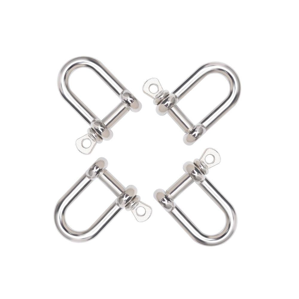 MUVAKO Set 2 / 4 / 6 Vòng Đeo Tay Sinh Tồn Bằng Kim Loại Màu Bạc