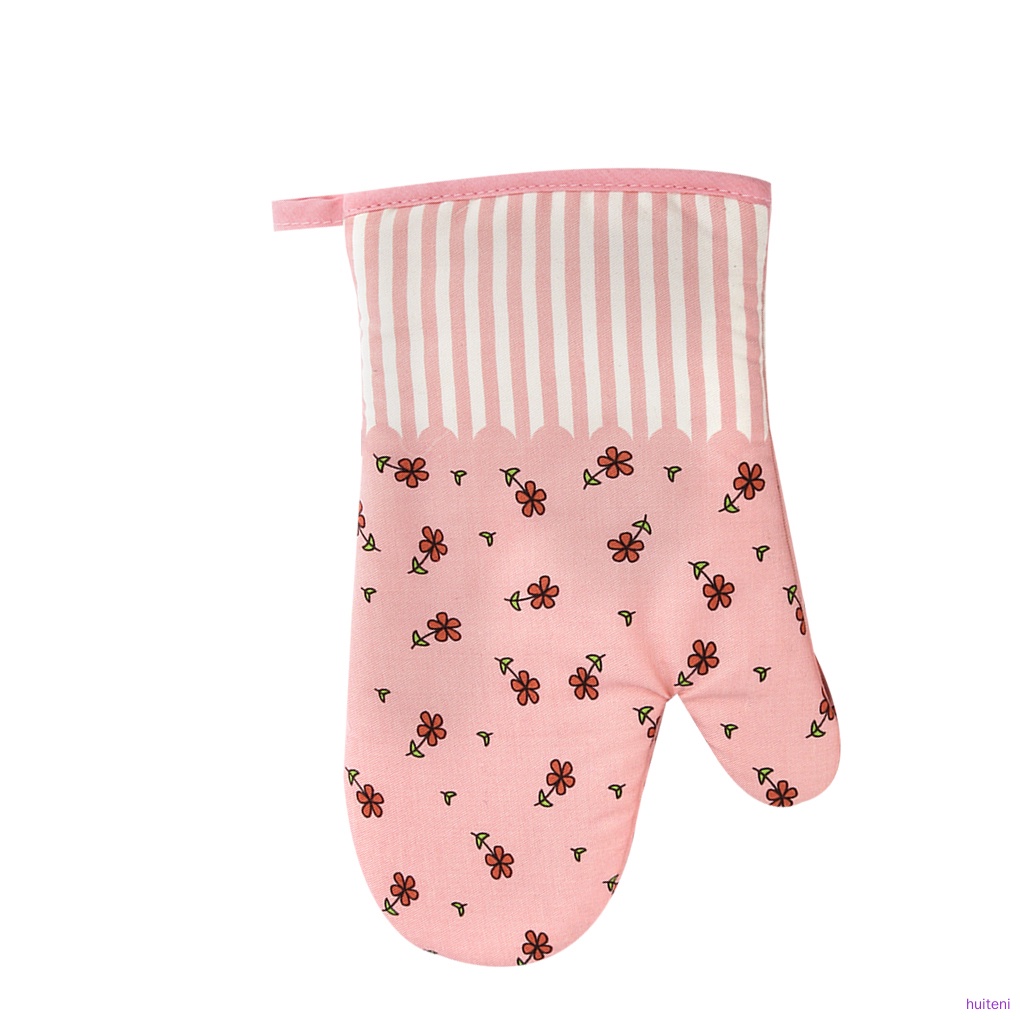 Găng tay lò nướng lò vi sóng cotton đơn chịu được nhiệt độ cao 180 độ tiện lợi