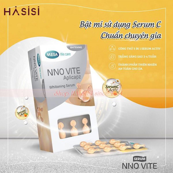 Serum Dưỡng Sáng Da Dạng Viên NNO VITE APLICAPZ WHITENING  (3 vỉ x 10 viên/hộp)