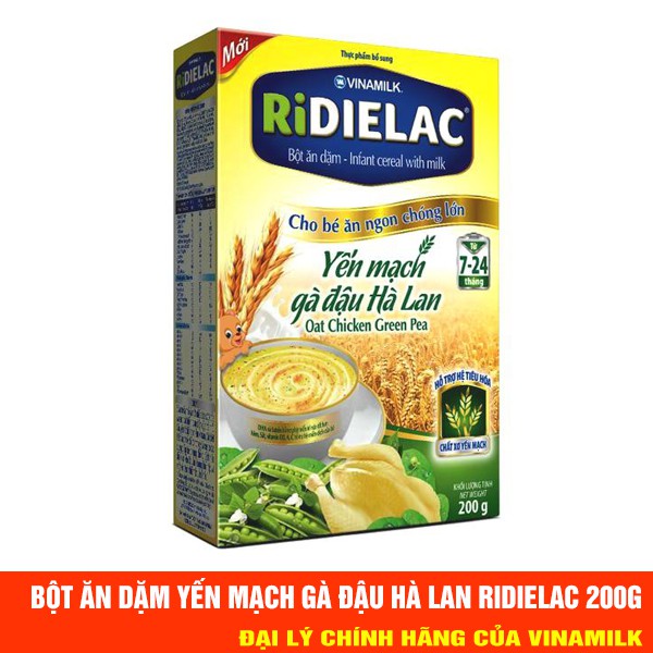 Bột ăn dặm Yến mạch gà đậu Hà Lan 200g