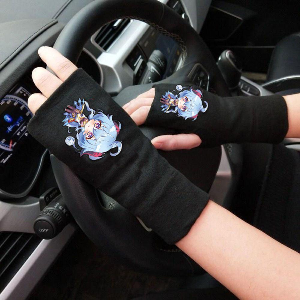 Găng Tay Cotton Hở Ngón Họa Tiết Hoạt Hình Cho Nữ