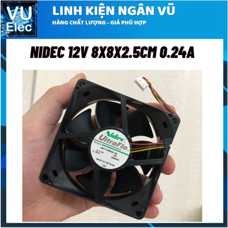 [Chính Hãng] Quạt Tản Nhiệt 12V - 24V Hãng NIDEC cực bền dùng trong công nghiệp