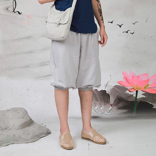 Quần lửng nam bo chun vải đũi rough