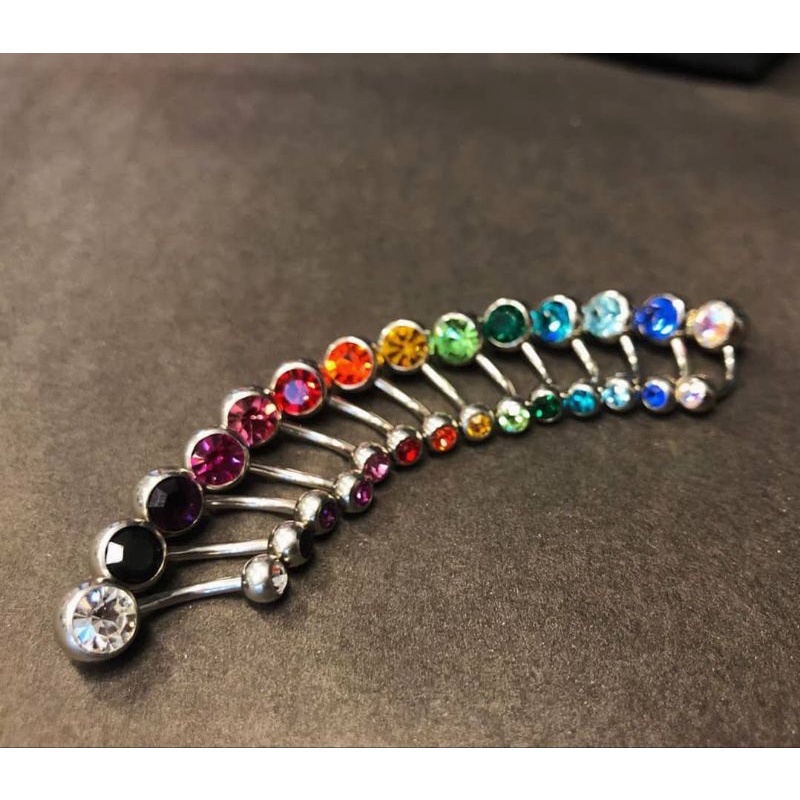 Khuyên rốn basic thân ngắn 6 - 8mm không han gỉ, không xỉn màu, không kích ứng da