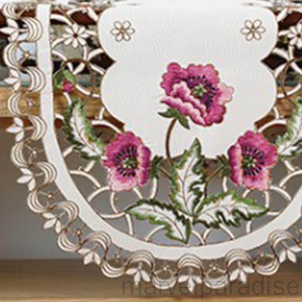 Khăn trải bàn thêu họa tiết hoa phong cách kích thước 40x150cm