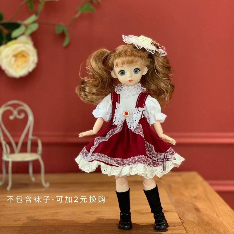 Búp Bê Barbie 3D Có Mắt 27 Khớp 6 Điểm Dễ Thương Cho Bé 30Cm