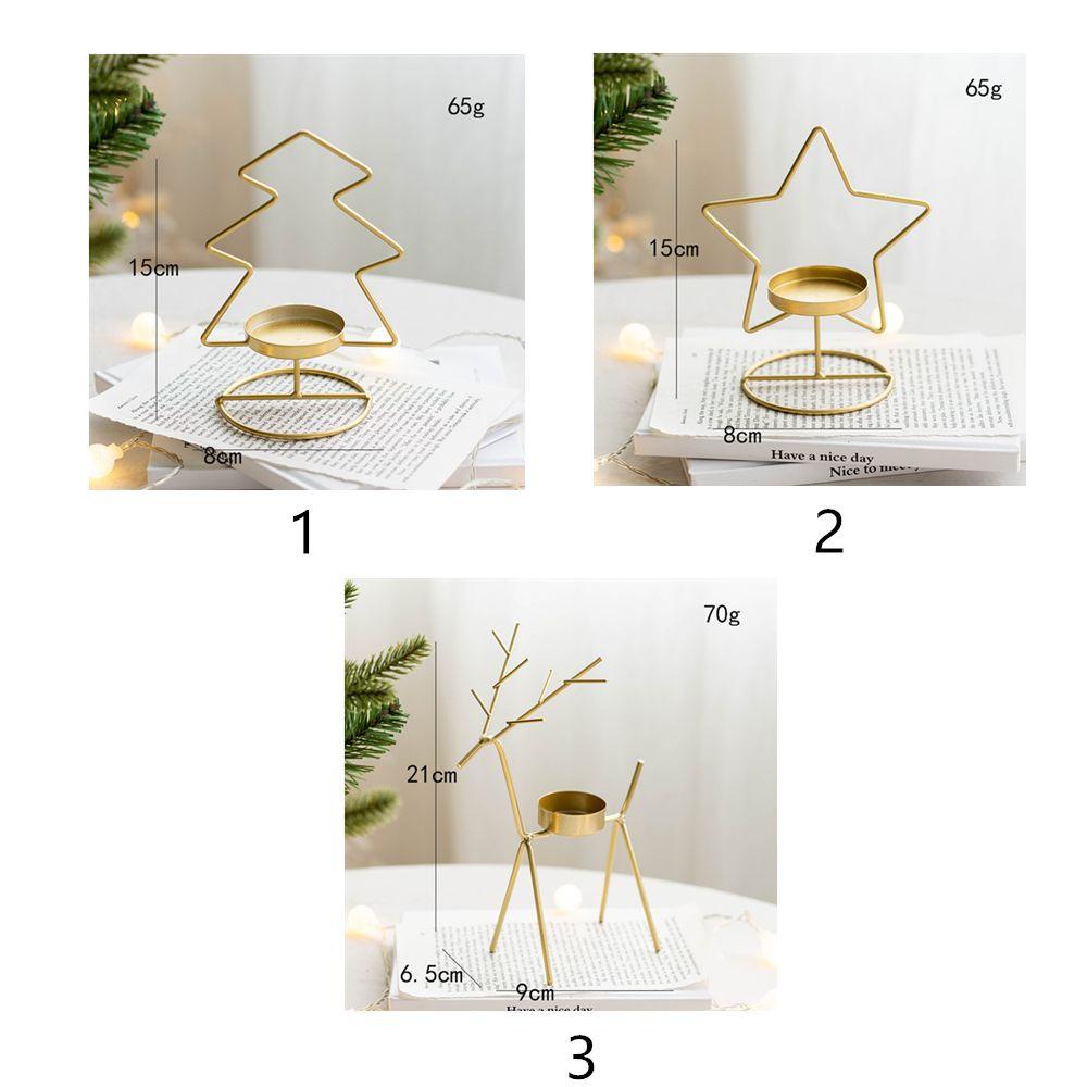 Lyngzhuan Giá Đỡ Nến Để Bàn Trang Trí Tiệc Giáng Sinh Bằng Sắt Hình Nai Nghệ Thuật
