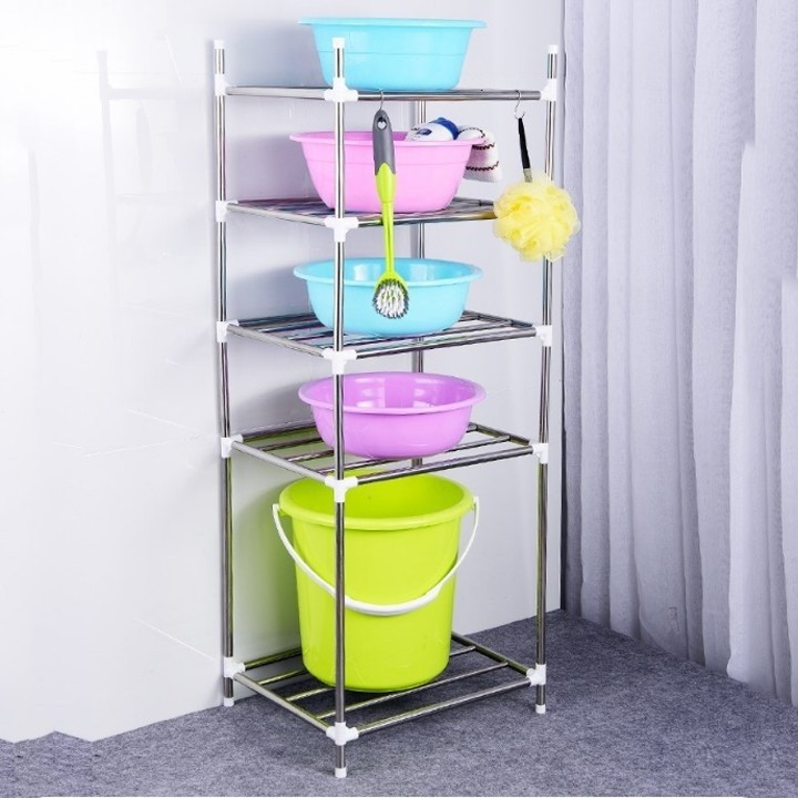 (XẢ KHO 3 NGÀY) kệ để xoong nồi , giá để đồ 5 tầng inox cao cấp