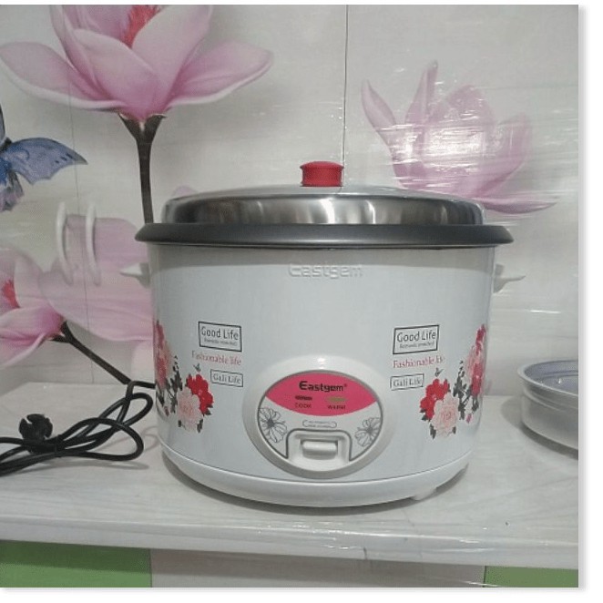 Nồi Cơm Điện Công Nghiệp Eastgem 10L-13L-Chống Dính-Có Xưởng Hấp-Vung Rời Dễ Vệ Sinh