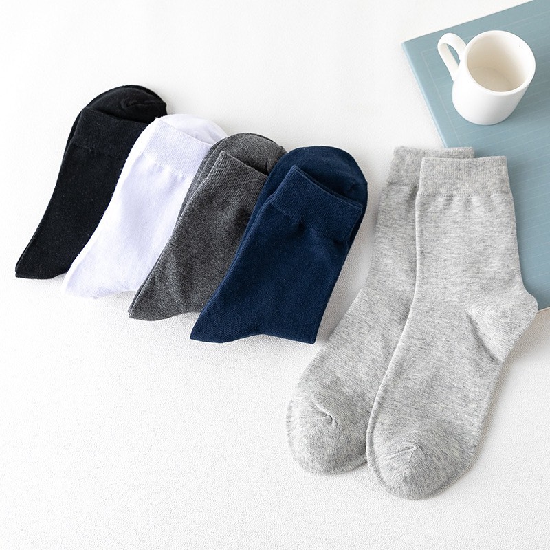 Vớ Tất Trơn Văn Phòng Cổ Cao Loại Xịn Chất Cotton Kháng Khuẩn Lựa Chọn Của Tín Đồ Công Sở Giày Tây MRSOCKS - VC056