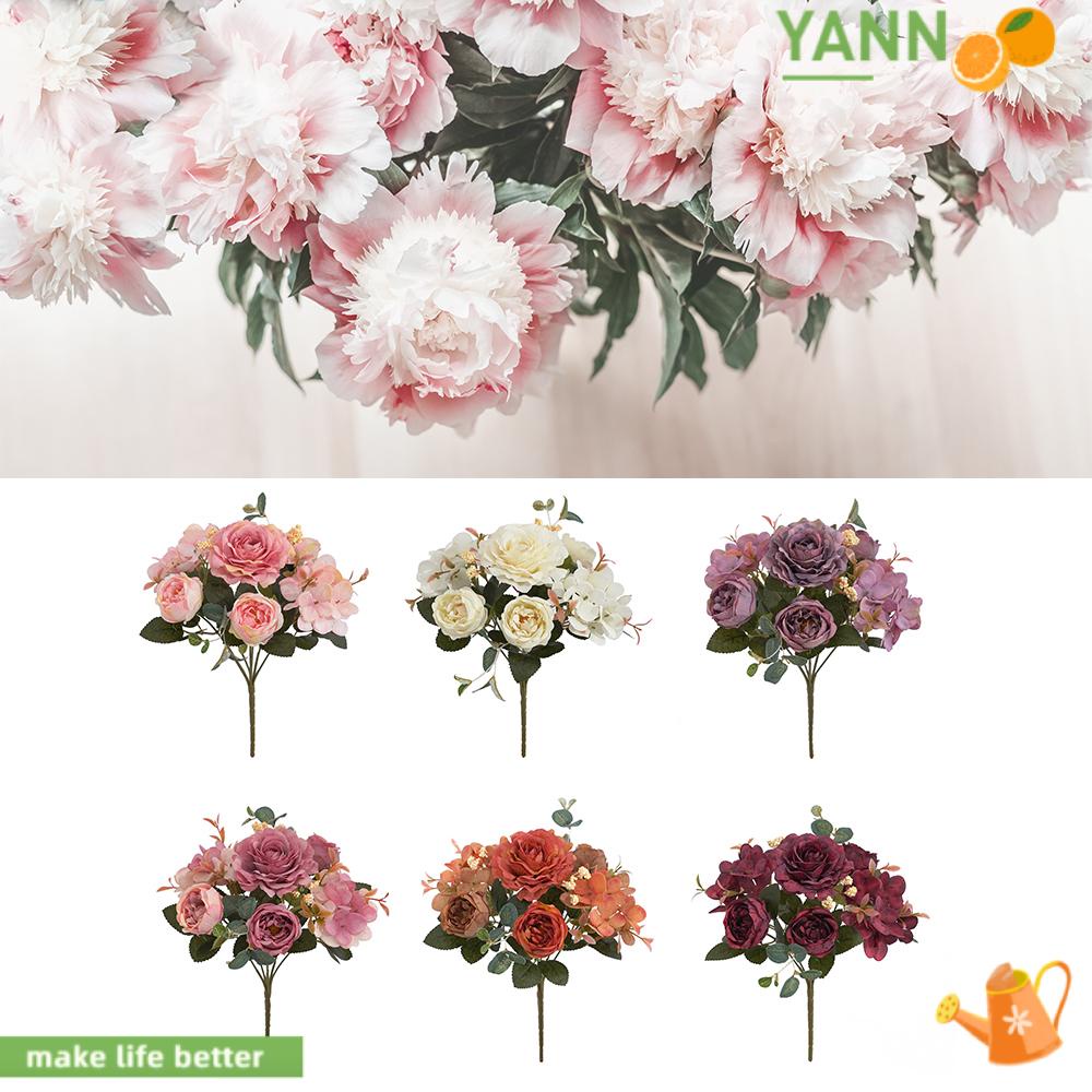 1 Bó Hoa Hồng Nhân Tạo Bằng Lụa Phong Cách Cổ Điển Trang Trí Nhà Cửa/Sự Kiện