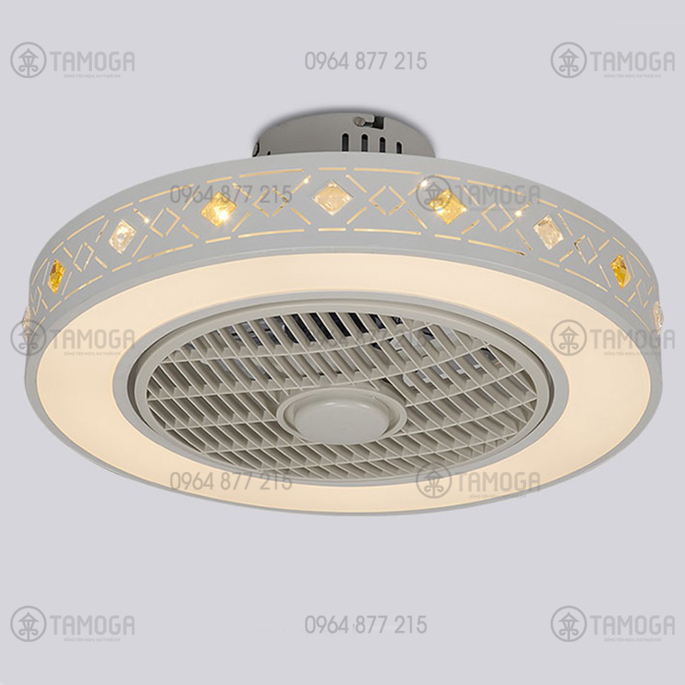 Quạt trần đèn, quạt trang trí phòng khách DQ 8045 + Tặng kèm khiển