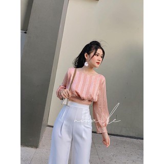 Áo Croptop Buộc Nơ Sau Chất Lụa