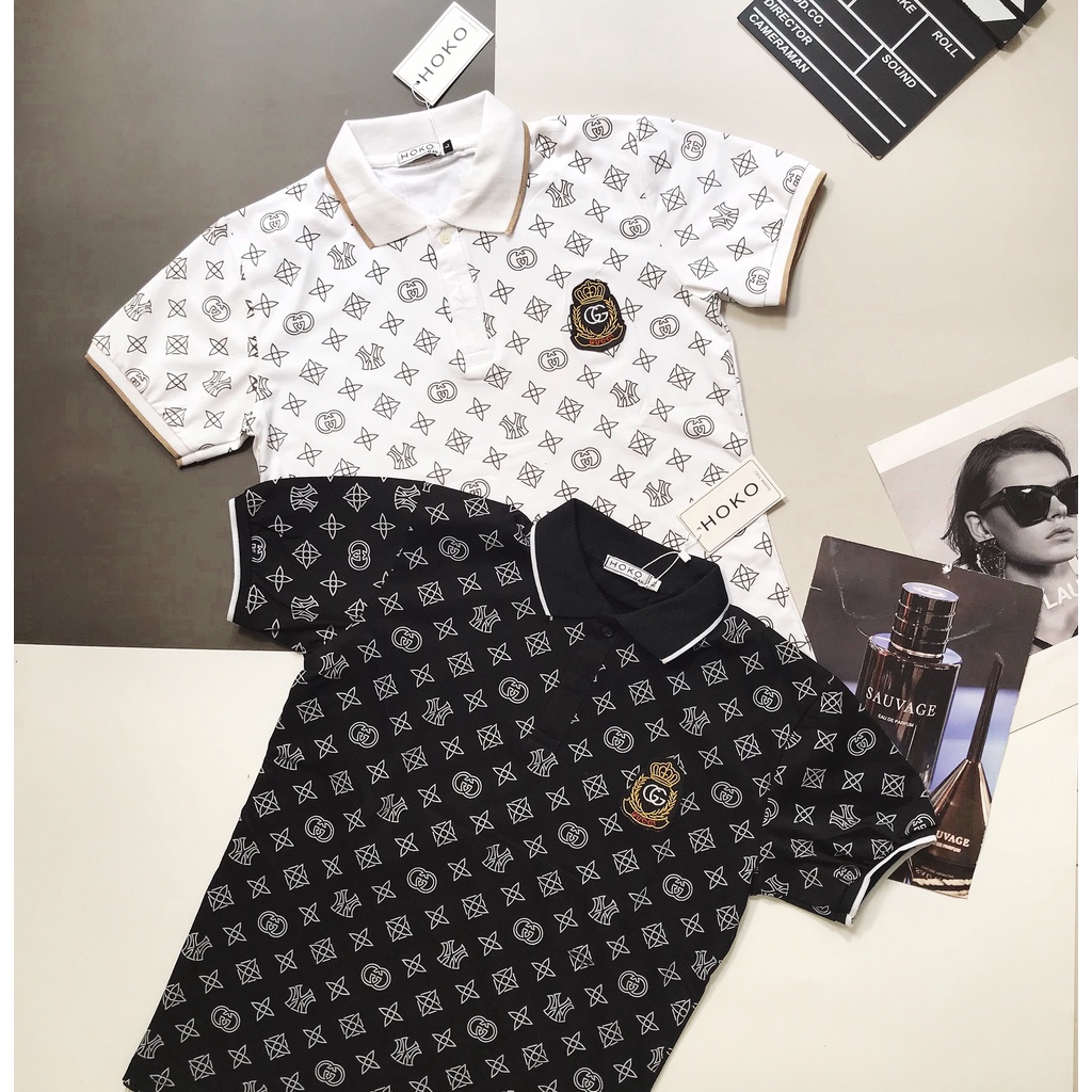 Áo phông Nam Nữ ĐỦ SIZE [XẢ KHO] 💓MEN-BOUTIQUE💓Áo Polo Gucci thêu logo vương miện họa tiết M-XXL -Thấm Hút Mồ Hôi Co Dãn