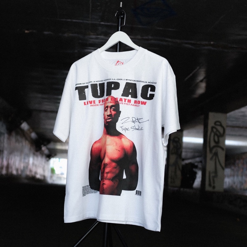 BLANK | Áo Thun 2PAC Tay Lỡ Unisex - Đen/Trắng Cổ Tròn