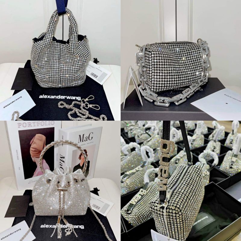 Túi chữ W đá quai vòm size 17cm cực xinh