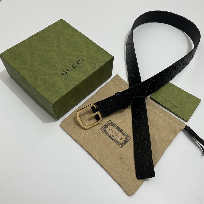 thắt lưng nam da thật cao cấp mặt khóa chữ G Gucci GC