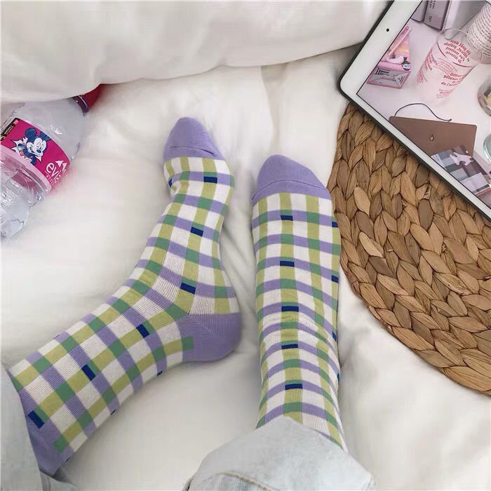 Vớ Cotton Họa Tiết Hoa Tulip Dễ Thương Dành Cho Nữ