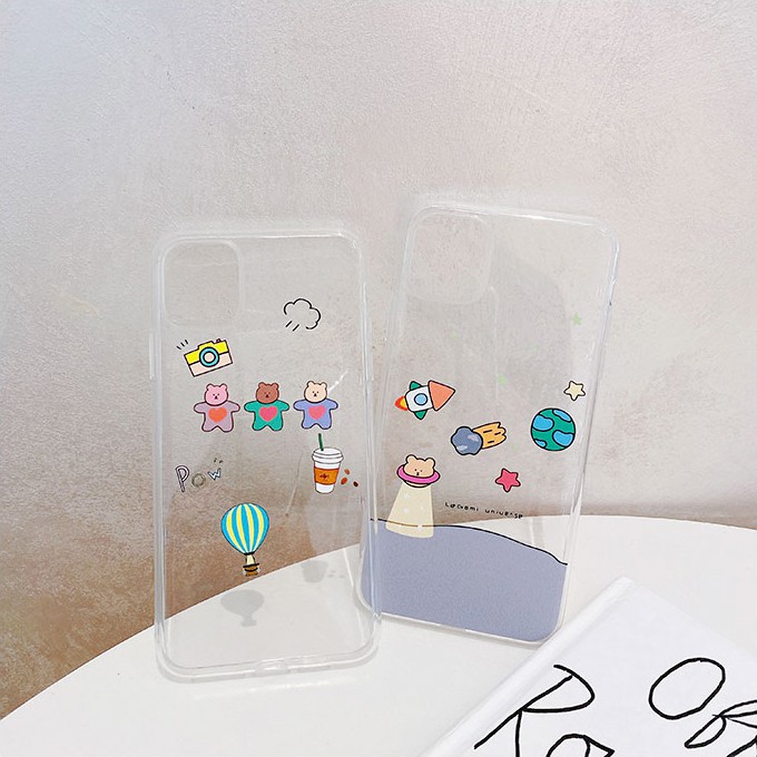 Ốp lưng iphone Gấu Không Gian viền trong chống ố 5/5s/6/6plus/6s/6splus/7/7plus/8/8plus/x/xs/11/12/pro/max/plus/promax | BigBuy360 - bigbuy360.vn