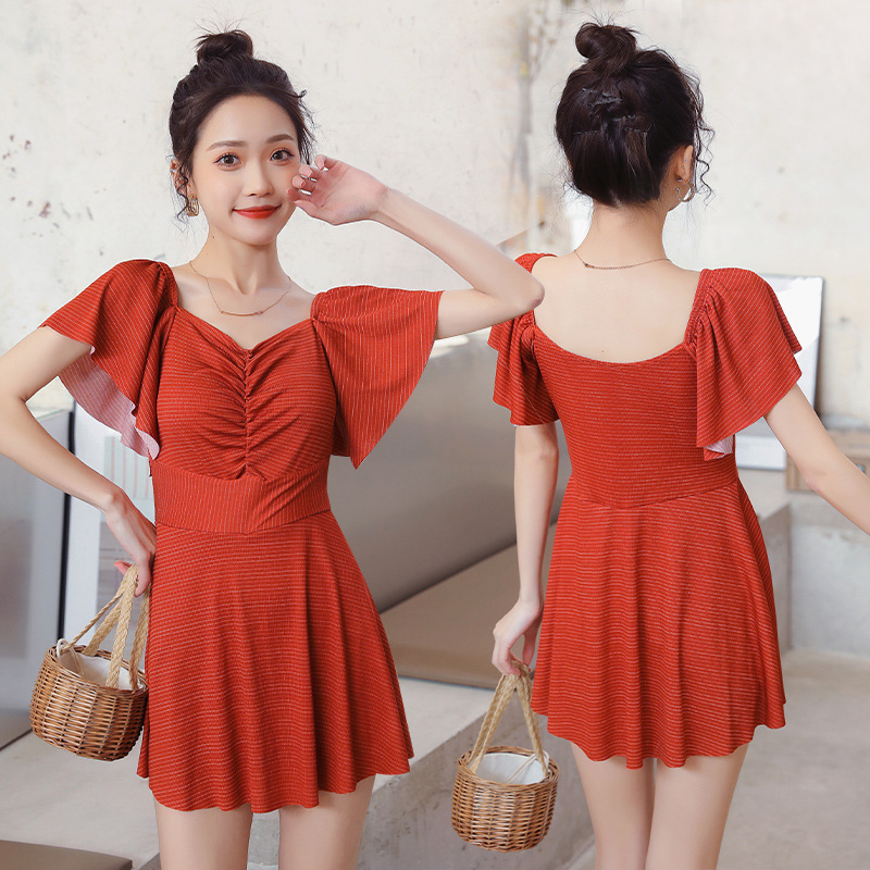 2021 new ladies swimwear Korean version of hot springs covering the flesh and thin beach vacation swimwear women's sports swimwear | BigBuy360 - bigbuy360.vn