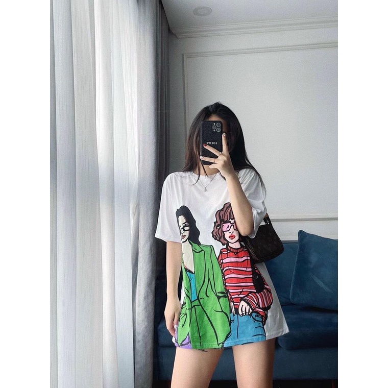 MS490 Áo phông nữ cổ tròn cô gái cá tính