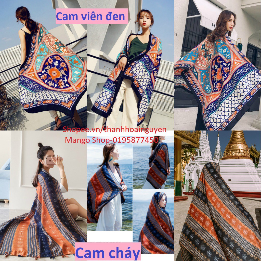 Khăn choàng thổ cẩm boho đi biển LOẠI 1