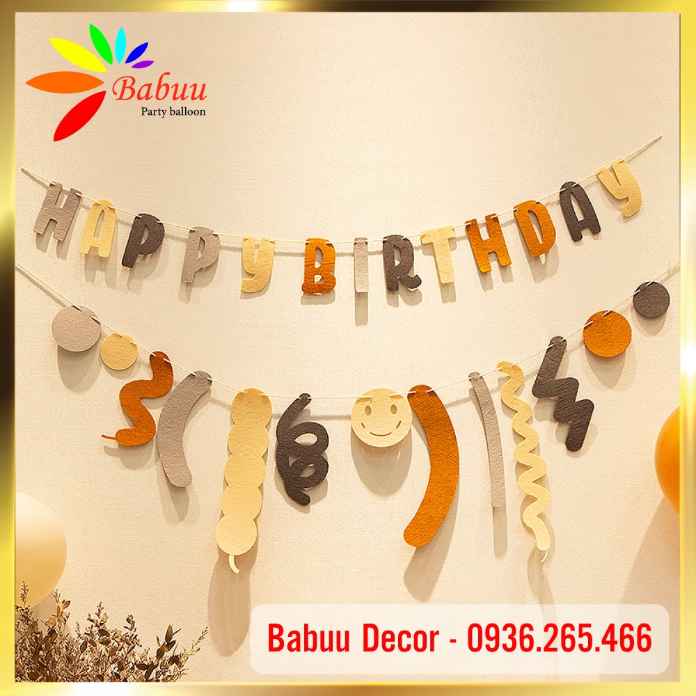 Dây chữ HAPPY BIRTHDAY trang trí sinh nhật