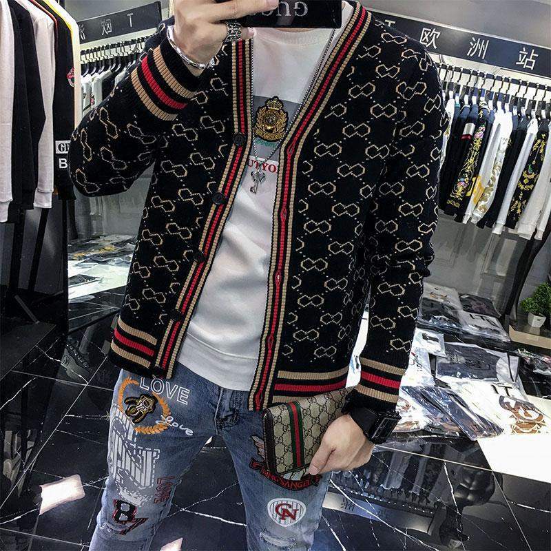 Áo khoác cardigan nam Men's cardig sweater Korean sweater jacket male