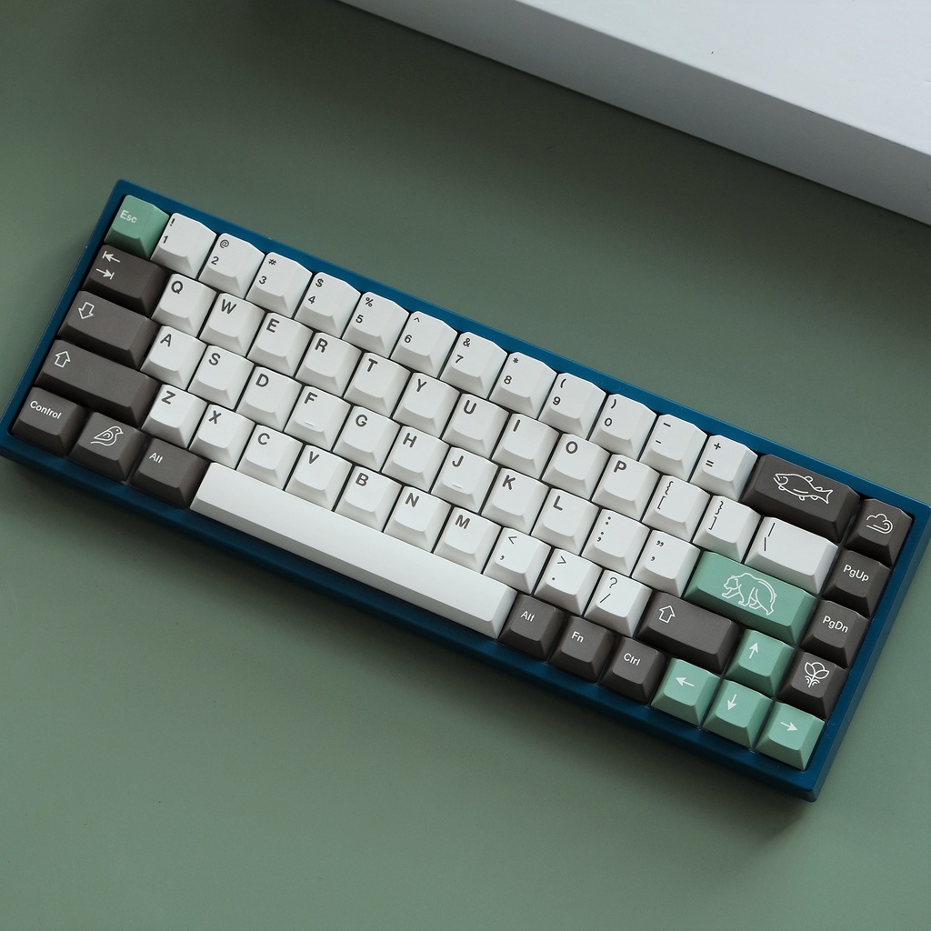 PBT keycaps Bộ Cherry Profile 141 Phím Dye Thăng hoa Bố cục ANSI Keycap cho Bàn phím chơi game cơ học Công tắc Gateron Kailh Box Cherry MX